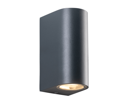 GU10 WALL LUMINAIRE 230V AC DARK GREY IP65 MAX.2X35W