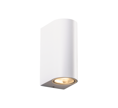 GU10 WALL LUMINAIRE 230V AC MATT WHITE IP65 MAX.2X35W