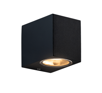 GU10 WALL LUMINAIRE 230V AC SAND BLACK IP65 MAX.35W