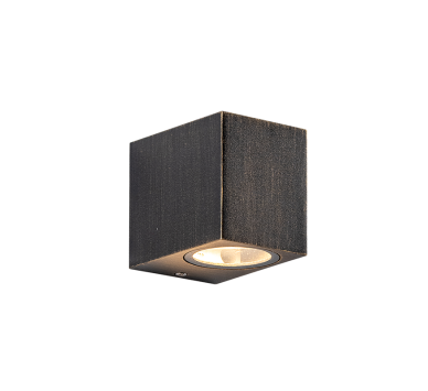 GU10 WALL LUMINAIRE 230V AC GOLDEN BLACK IP65 MAX.35W