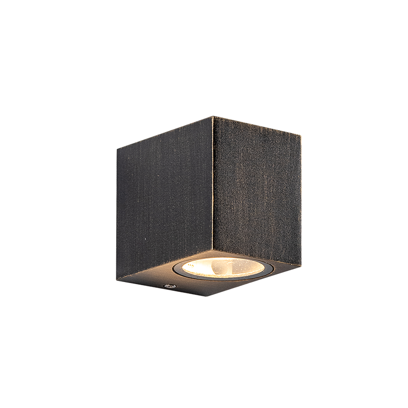 GU10 WALL LUMINAIRE 230V AC GOLDEN BLACK IP65 MAX.35W