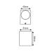 GU10 WALL LUMINAIRE 230V AC MATT WHITE IP65 MAX.35W