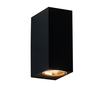 GU10 WALL LUMINAIRE 230V AC SAND BLACK IP65 MAX.2X35W
