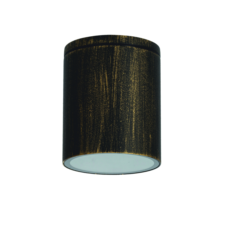 GU10  ROUND CEILING LUMINAIRE 230V AC GOLDEN BLACK IP65 GU10 MAX.35W