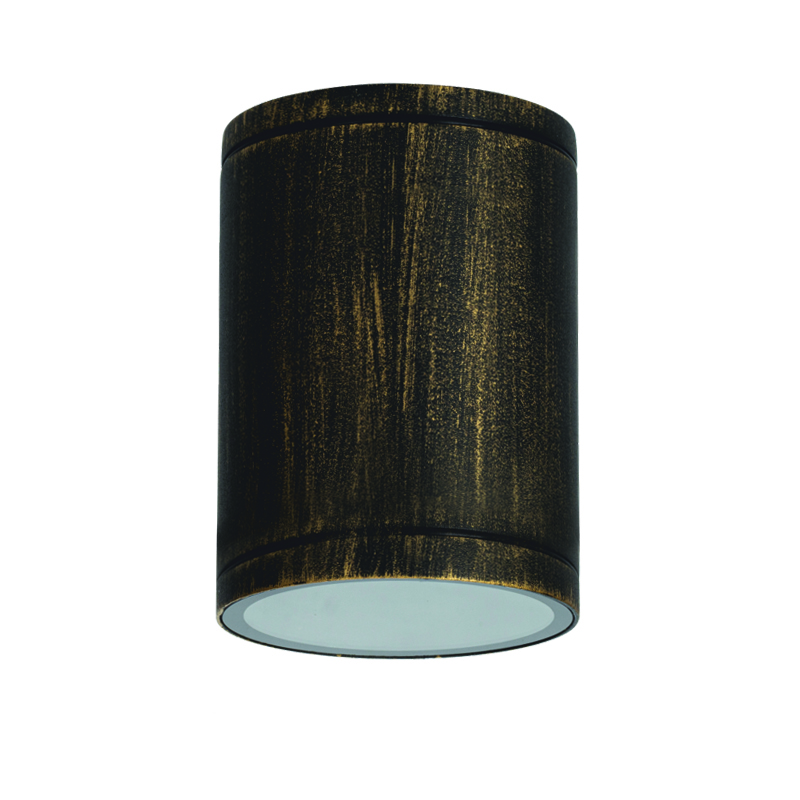 E27 PAR30  ROUND CEILING LUMINAIRE 230V AC GOLDEN BLACK IP65 MAX.35W