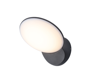 LED SMD WALL LUMINAIRE 14W 630LM 110° 230V AC 3.000K DARK GREY CRI80 IP54 30.000HRS