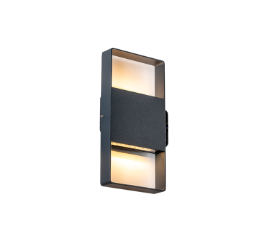LED SMD WALL LUMINAIRE 8W 320LM 120° 230V AC 3.000K DARK GREY CRI80 IP54 30.000HRS