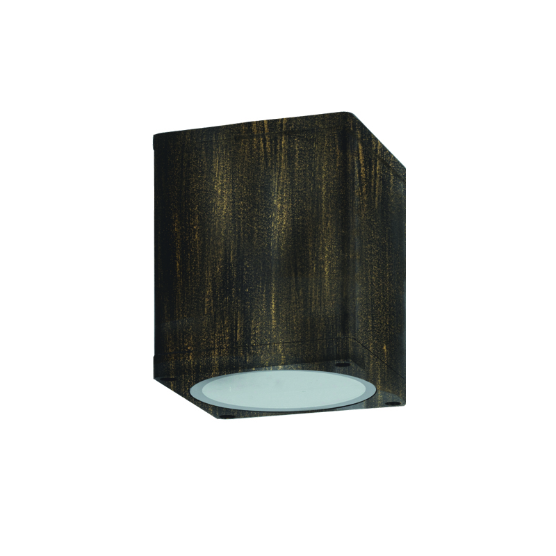 GU10  SQUARE CEILING LUMINAIRE 230V AC GOLDEN BLACK IP65 GU10 MAX.35W