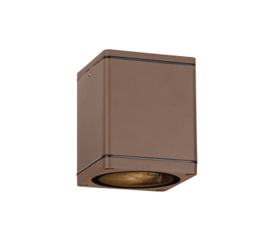 GU10  SQUARE CEILING LUMINAIRE 230V AC RUSTY IP65 GU10 MAX.35W