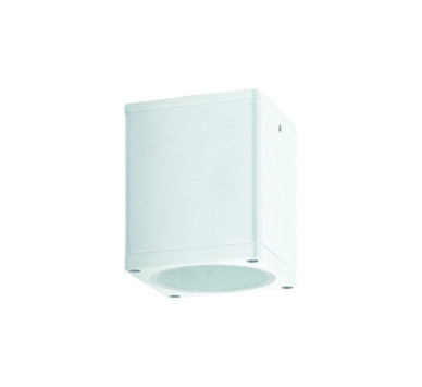 GU10  SQUARE CEILING LUMINAIRE 230V AC MATT WHITE IP65 GU10 MAX.35W