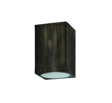 E27 PAR30  SQUARE CEILING LUMINAIRE 230V AC GOLDEN BLACK IP65 MAX.35W