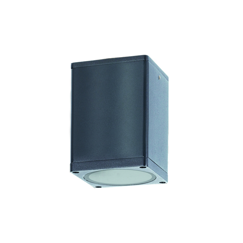 E27 PAR30 SQUARE CEILING LUMINAIRE 230V AC DARK GREY IP65 MAX.35W