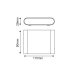 LED SMD WALL LUMINAIRE 7W 310LM 60° 230V AC 3.000K RUSTY CRI80 IP54 30.000HRS