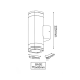 GU10 WALL LUMINAIRE 230V AC DARK GREY IP54 MAX.2X35W
