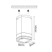 GU10 CEILING LUMINAIRE 230V AC DARK GREY IP54 MAX.35W