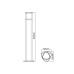 LED SMD POST LUMINAIRE 7W 410LM 340° 230V AC 3.000K DARK GREY CRI80 IP54 30.000HRS