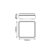LED SMD WALL LUMINAIRE 12W 650LM 110° 230V AC 3.000K DARK GREY CRI80 IP54 30.000HRS