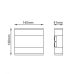 LED SMD WALL LUMINAIRE 9W 480LM 110° 230V AC 3.000K DARK GREY CRI80 IP54 30.000HRS