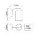 E27 WALL LUMINAIRE 230V AC DARK GREY IP54 MAX.60W