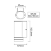 GU10 WALL LUMINAIRE 230V AC DARK GREY IP54 MAX.35W