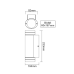 GU10 WALL LUMINAIRE 230V AC DARK GREY IP54 MAX.2X35W