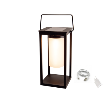 LED SMD TABLE SOLAR BATTERY LUMINAIRE 3W 150LM 180° 3.000K DARK GREY CRI80 IP54