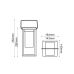 LED SMD TABLE BATTERY LUMINAIRE 3W 150LM 180° 3.000K DARK GREY CRI80 IP54