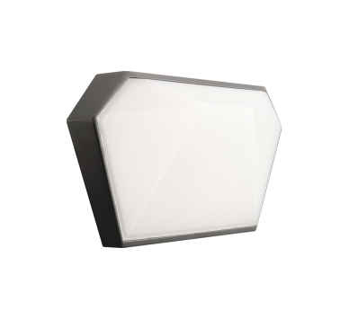 LED SMD WALL LUMINAIRE 10W 400LM 120° 230V AC 3.000K DARK GREY CRI80 IP65 30.000HRS