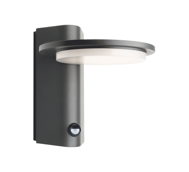 LED SMD WALL SENSOR LUMINAIRE 7W 440LM 145° 230V AC 3.000K DARK GREY CRI80 IP54 30.000HRS
