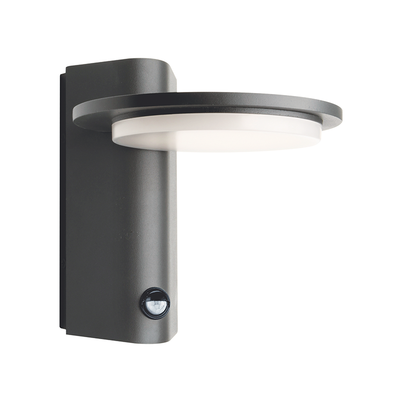 LED SMD WALL SENSOR LUMINAIRE 7W 440LM 145° 230V AC 3.000K DARK GREY CRI80 IP54 30.000HRS