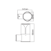 E27 WALL LUMINAIRE 230V AC DARK GREY IP54 MAX.23W