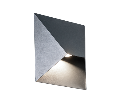 LED HP WALL LUMINAIRE 7W 360LM 85° 230V AC 3.000K DARK GREY CRI80 IP54 30.000HRS