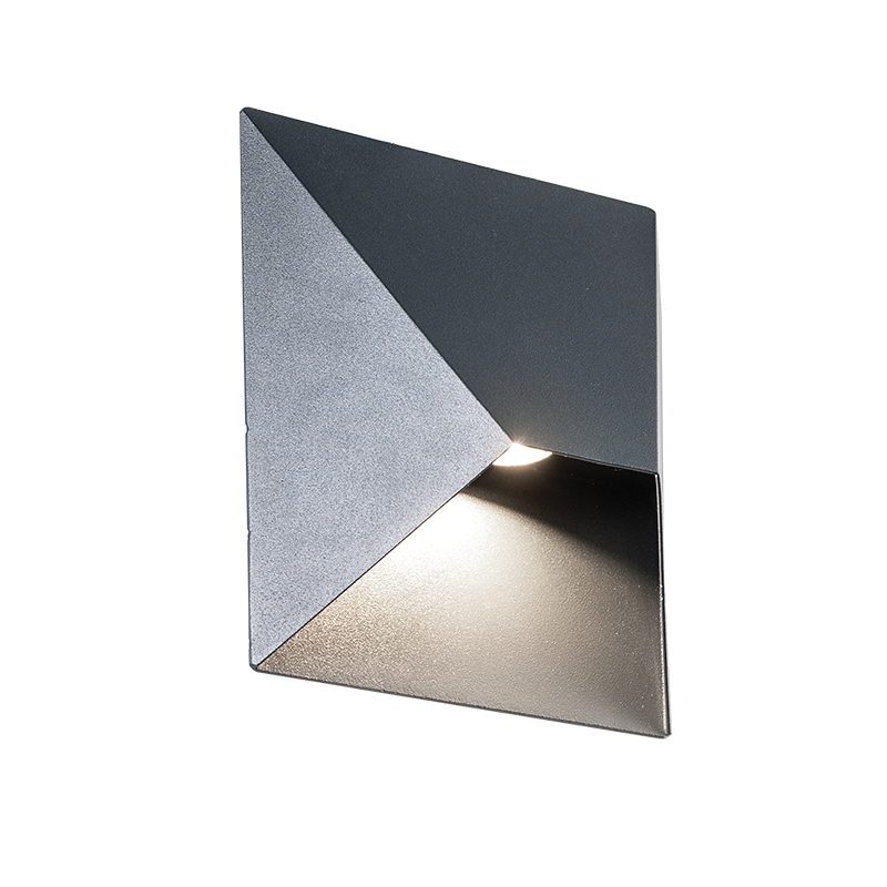 LED HP WALL LUMINAIRE 7W 360LM 85° 230V AC 3.000K DARK GREY CRI80 IP54 30.000HRS