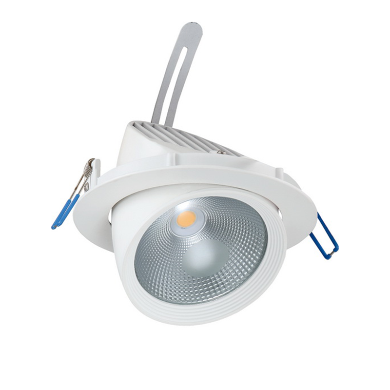WHITE LED RECESSED MOVABLE LIGHT 20W 4000K 60° 1550LM 230V Ra80