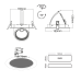 WHITE LED RECESSED MOVABLE LIGHT 20W 4000K 60° 1550LM 230V Ra80