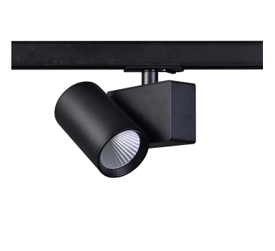 SAND BLACK LED TRACK LUMINAIRE 20W 3000K 1-PHASE 38° 2200LM 230V AC Ra80 5YRS