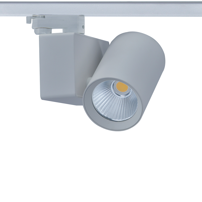 ΓΚΡΙ LED ΣΠΟΤ ΡΑΓΑΣ 20W 3000K 3-PHASE 38° 2200LM 230V AC Ra80 5YRS