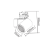 GREY LED TRACK LUMINAIRE 20W 3000K 3-PHASE 34° 2000LM 230V AC Ra80