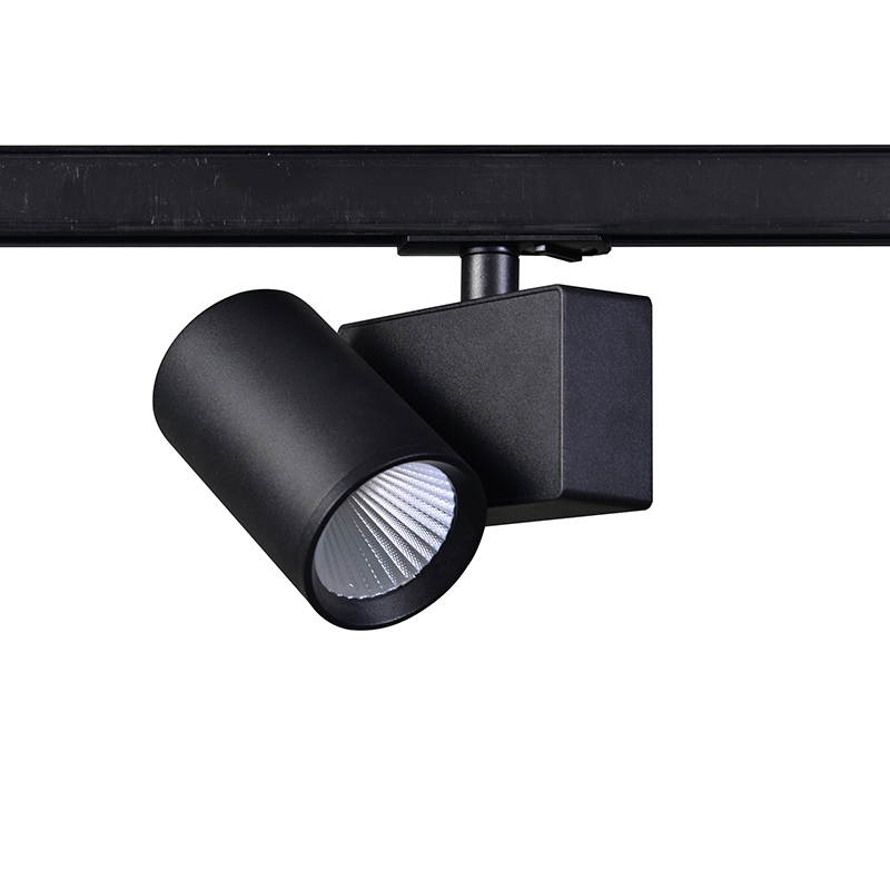 SAND BLACK LED TRACK LUMINAIRE 20W 4000K 1-PHASE 38° 2400LM 230V AC Ra80 5YRS