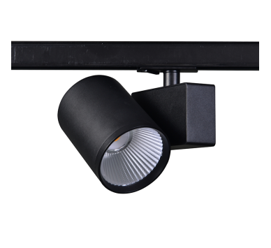 SAND BLACK LED TRACK LUMINAIRE 40W 3000K 1-PHASE 38° 4200LM 230V AC Ra80 5YRS