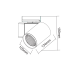 SAND WHITE LED TRACK LUMINAIRE 40W 3000K 1-PHASE 38° 4200LM 230V AC Ra80 5YRS