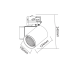 SAND WHITE LED TRACK LUMINAIRE 40W 3000K 3-PHASE 38° 4200LM 230V AC Ra80 5YRS