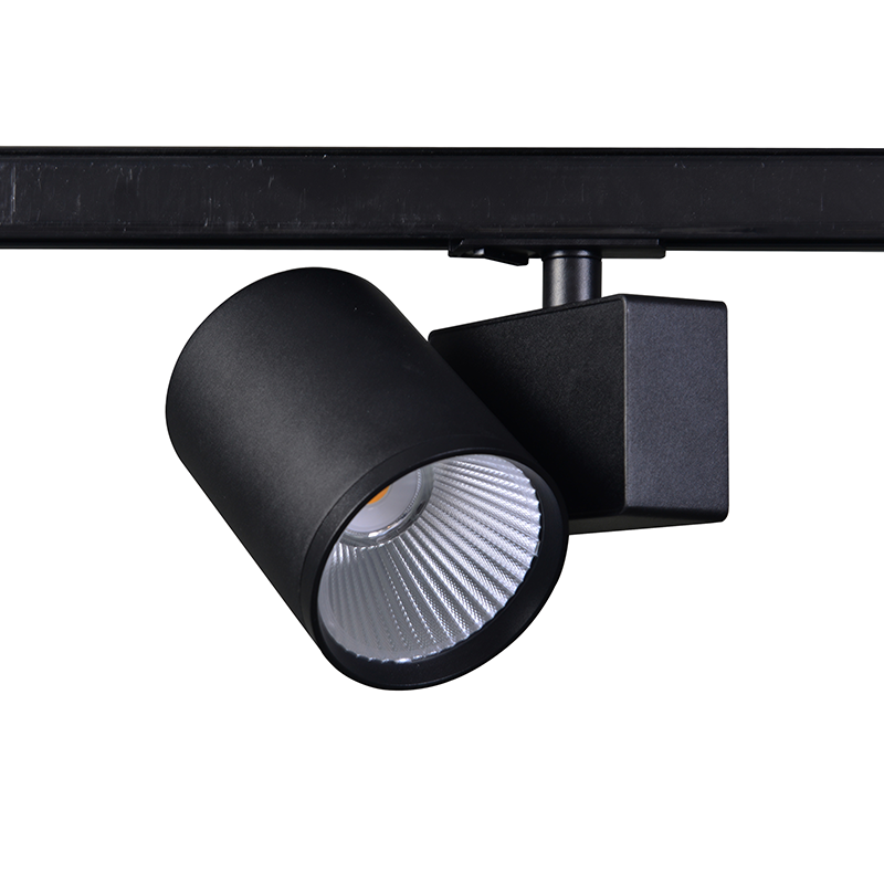 BLACK LED TRACK LUMINAIRE 40W 4000K 1-PHASE 38° 4200LM 230V AC Ra80