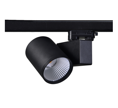 SAND BLACK LED TRACK LUMINAIRE 40W 4000K 3-PHASE 38° 4600LM 230V AC Ra80 5YRS