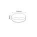 LED PC WHITE CEILING LUMINAIRE 230V AC IP66 12W 1110lm 6000K 180° Ra80