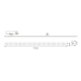 WHITE LED LINEAR MOVABLE TRACK LUMINAIRE 40W 4000K 3-PHASE 90° 5600LM 230V AC Ra90 L1144MM MM 5YRS