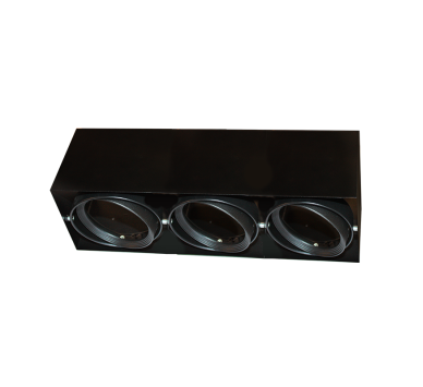   ΣΠΟΤ ΟΡΟΦΗΣ AR111 ΤΡΙΠΛΟ ΜΑΥΡΟ 150x450x120