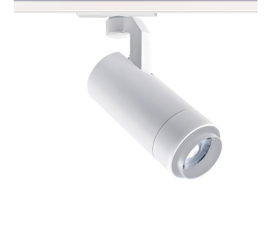 SAND WHITE LED ZOOMABLE TRACK LUMINAIRE 15W 3000K 1-PHASE 20-50° 1450LM MAX. 230V AC Ra80 5YRS