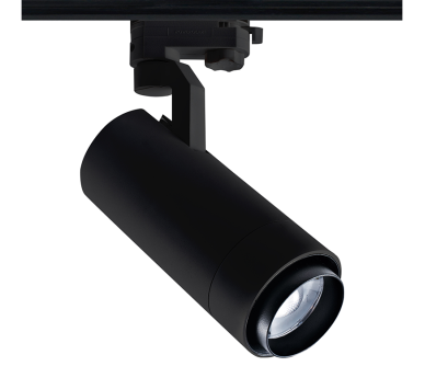 SAND BLACK LED ZOOMABLE TRACK LUMINAIRE 25W 4000K 3-PHASE 25-60° 3000LM MAX. 230V AC Ra80 5YRS