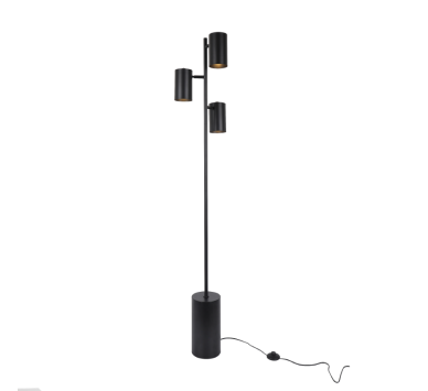 ΔΑΠΕΔΟΥ ΜΑΥΡΟ ΜΕΤΑΛΛΟ D15*H165cm 3ΧΕ27 KENNETH